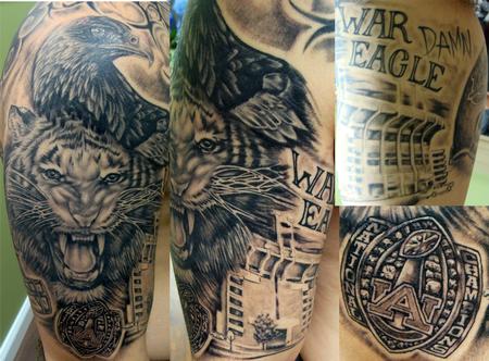 Tattoos - auburn tigers fan - 67227